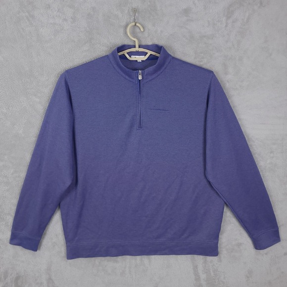 Peter Millar Other - Peter Millar Sweatshirt Mens 2XL Blue 1/4 Zip Golf Sweater Blue MS21K42 *